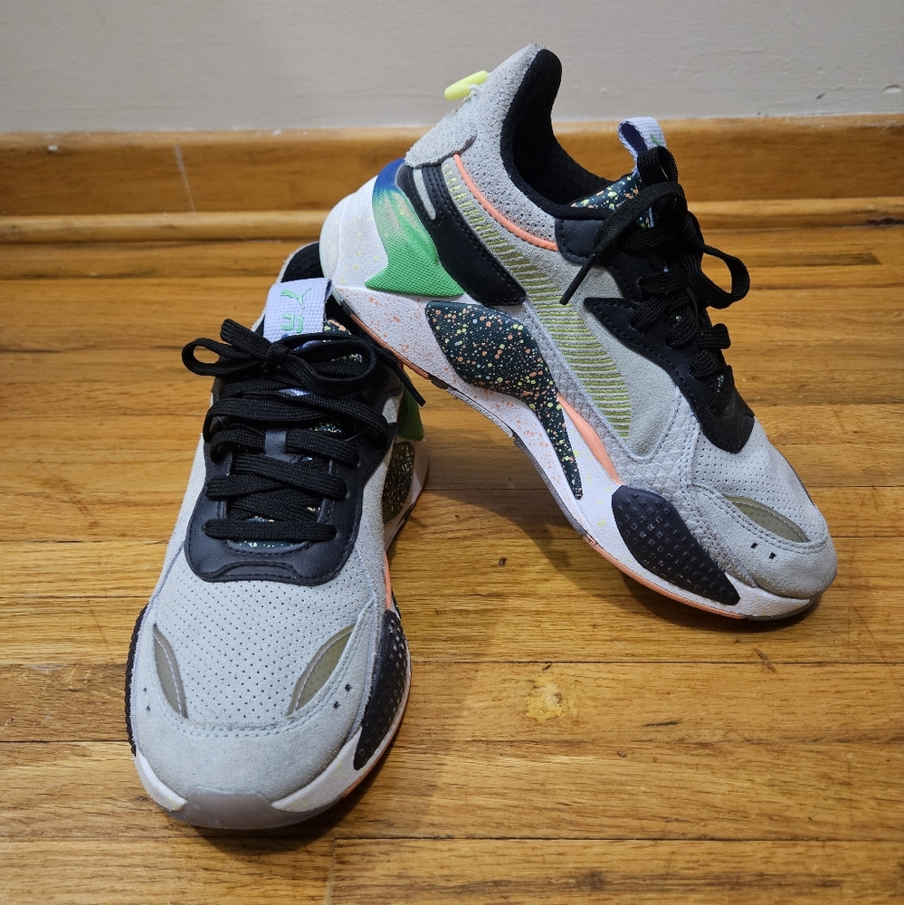 Puma RS-X Kids Sneakers 5 Multicolor Fourth Dimension Lace Up Shoes 372856-01 6C